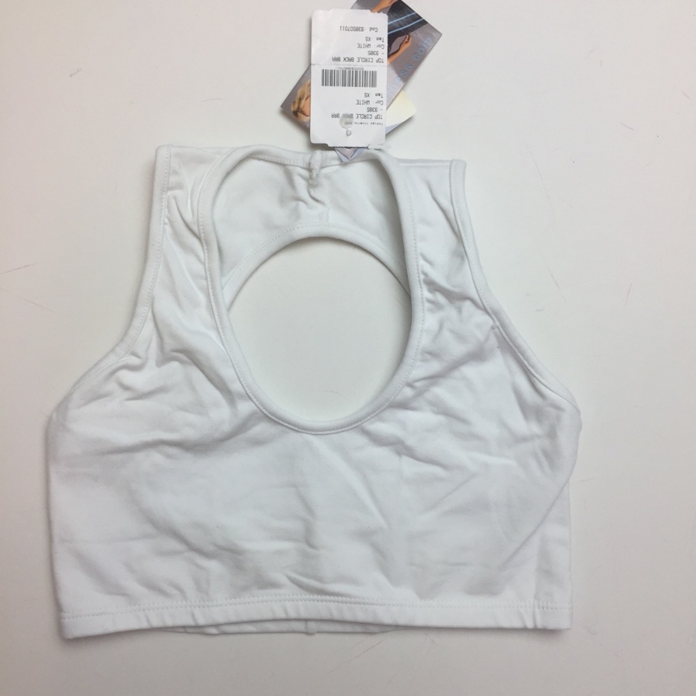 Compression Sports Bra Women Open Back White XS-S - Picture 3 of 6